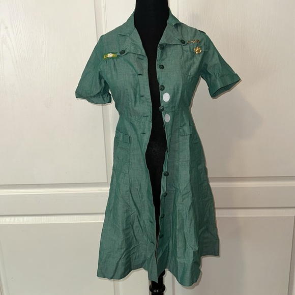 1960’s VINTAGE AUTHENTIC GIRL SCOUTS AMERICA UNIFORM DRESS 100 YR ANNIVERSARY - Picture 1 of 8